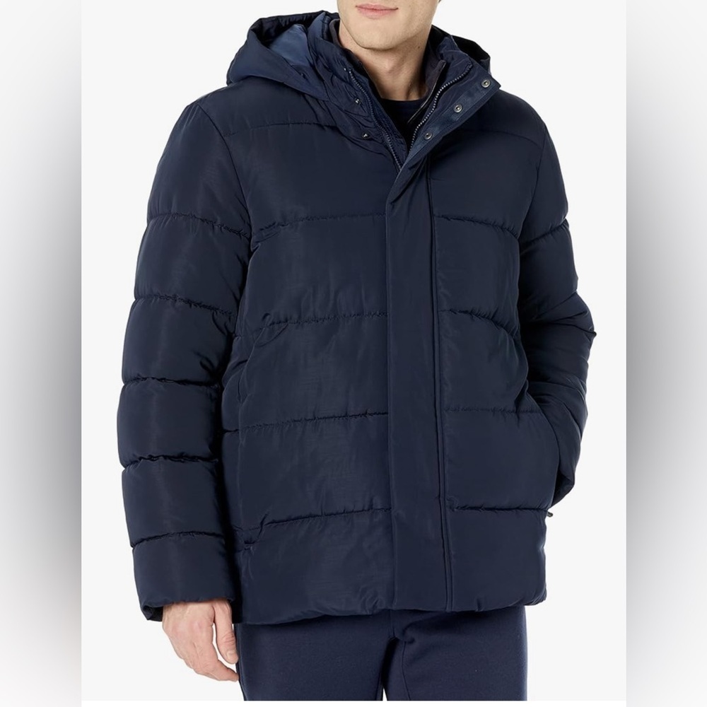 NEW Amazon Aware Men's Recycled Polyester Hooded Puffer Jacket